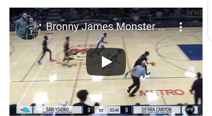 Inspiredlovers Screenshot_20211120-091255 Bronny James pulls of LeBron James chase down block NBA Sports  