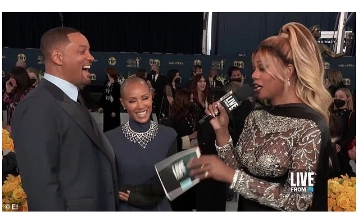 Inspiredlovers Screenshot_20220301-203857 Jada Pinkett Smith and husband Will Smith got into a bit of an awkward situation on.... Celebrities Gist Sports  Santa Monica Jada Pinkett Smith and husband Will Smith 2022 SAG Awards 