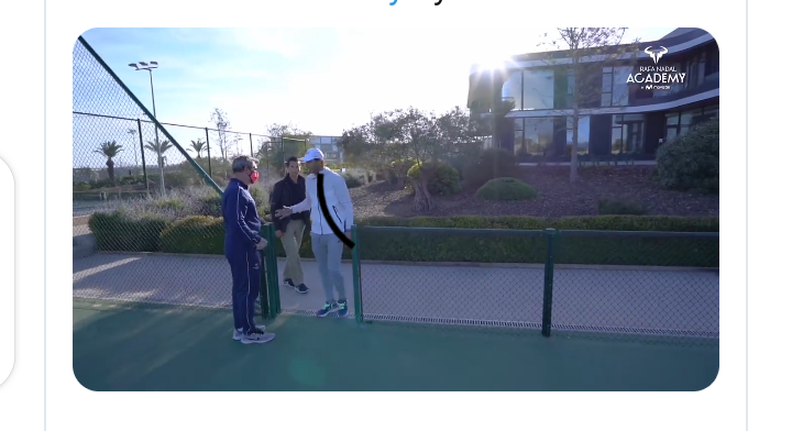 Inspiredlovers Screenshot_20220424-195847 Rafael Nadal interacts with his students as he.... Sports Tennis  World Tennis Tennis World Tennis Rafael Nadal Monte Carlo Masters Manacor in Mallorca King of Clay ATP 