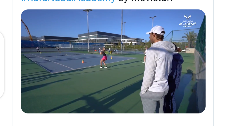 Inspiredlovers Screenshot_20220424-195906 Rafael Nadal interacts with his students as he.... Sports Tennis  World Tennis Tennis World Tennis Rafael Nadal Monte Carlo Masters Manacor in Mallorca King of Clay ATP 