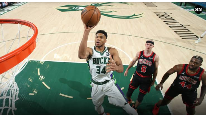 Inspiredlovers Screenshot_20220425-091608 Caruso was fighting through a screen set by Giannis Antetokounmpo when Carter's elbow hit him on... NBA Sports  NBA Milwaukee Bucks Giannis Antetokounmpo Caruso 