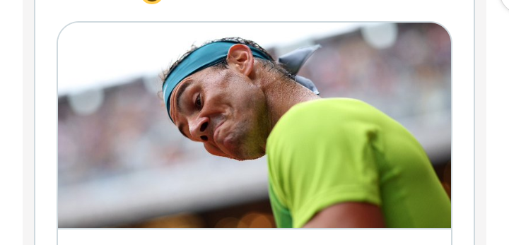 Inspiredlovers Screenshot_20220526-102354 The reverse of Roland Garros to Rafa Nadal as he was not allowed to.... Sports Tennis  Tennis News Rafael Nadal ATP 