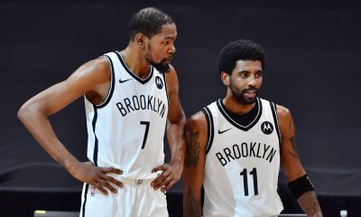 Inspiredlovers KYRIE-IRVING-AND-DURANT-400x240 Kevin Durant frustrated Nets front office didn’t get to know the.... NBA Sports  NBA News Kyrie Irving Kevin Durant Brooklyn Nets 