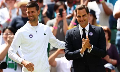 Inspiredlovers ROGER-FEDERER-AND-NOVAK-DJOKOVIC-400x240 Roger Federer shares chat with Novak Djokovic at Wimbledon as he send the... Sports Tennis  Wimbledon 2022 Tennis World Tennis News Roger Federer Rafeal Nadal Novak Jokovic ATP Andy Murray 