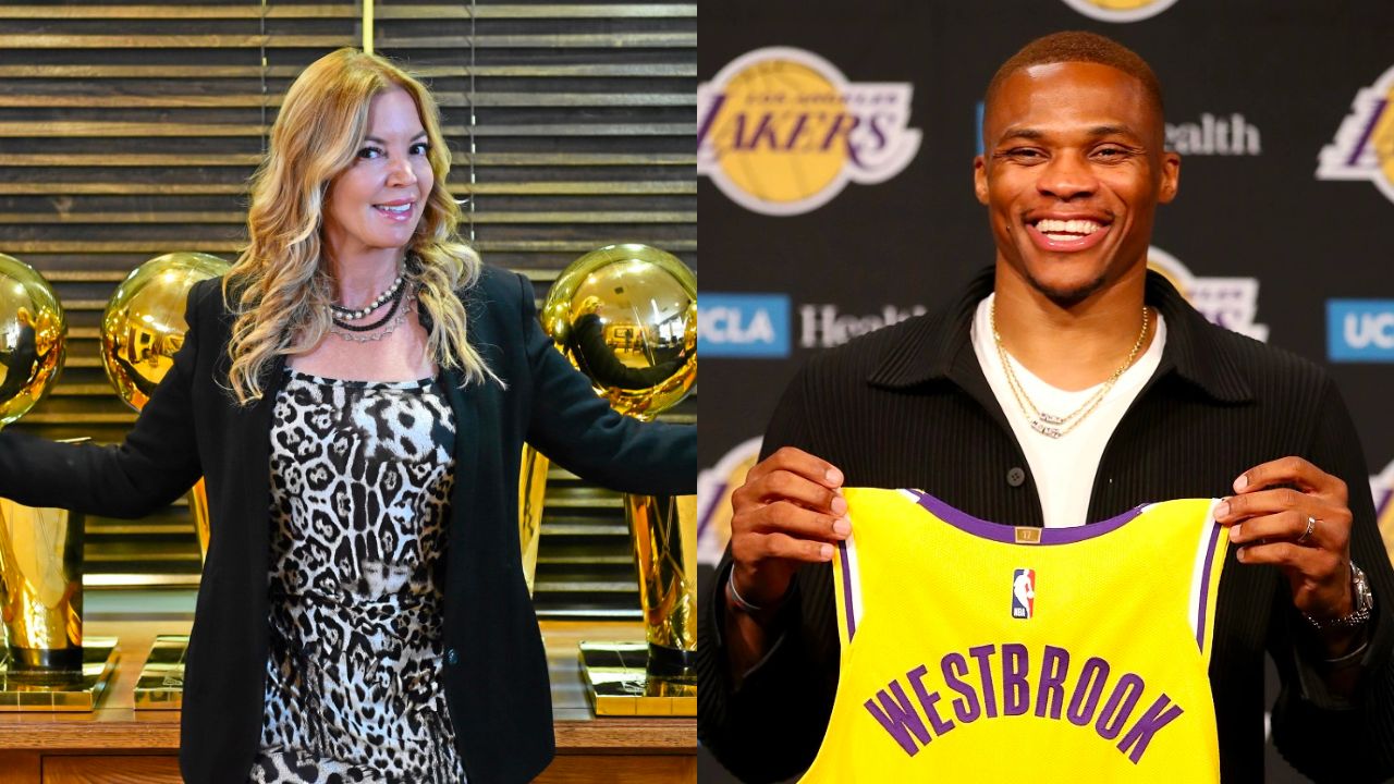 Inspiredlovers 4bccf6ab-jeanie-russ Is Russell Westbrook trying to send a message to the Lakers as he like tweet shading Lakers owner NBA Sports  Russell Westbrook NBA News Lebron James Lakers Jeanie Buss 