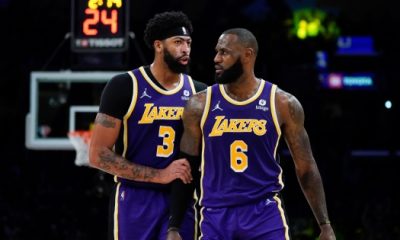 Inspiredlovers AP21304039139990-1-1-400x240 Anthony Davis rebuffs talk he ignored LeBron's record shot NBA Sports  NBA World NBA News Lebron James Lakers Anthony Davis 