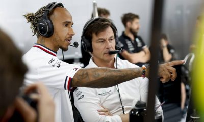 Inspiredlovers Lewis-Hamilton-pointing-next-to-Toto-Wolff-planetF1-400x240 "Legal Storm Brewing: Toto Wolff Watches Closely as Felipe Massa's Case Could Reshape Lewis Hamilton's 2021 Championship" Boxing Sports  Mercedes Team Principal Toto Wolff Lewis Hamilton Formula 1 Bernie Ecclestone 