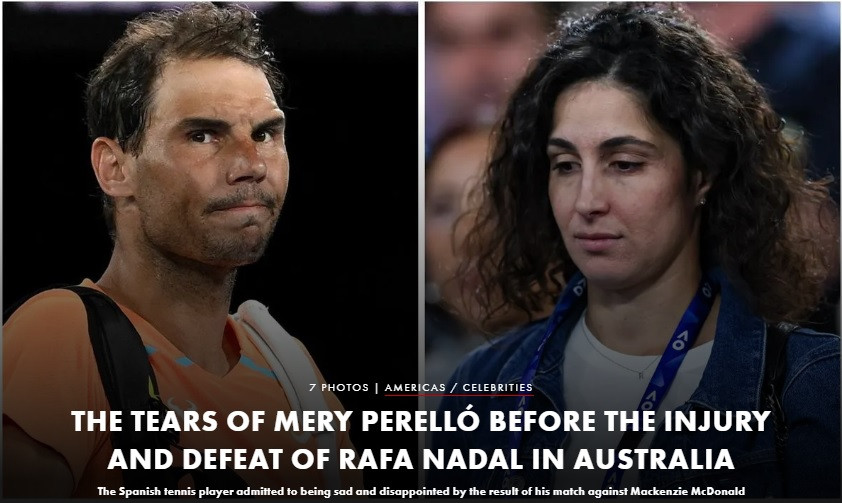 Inspiredlovers bvcx THE TEARS OF MERY PERELLÓ BEFORE THE INJURY AND DEFEAT OF RAFA NADAL IN AUSTRALIA Sports Tennis  Tennis World Tennis News Rafael NAdal's Wife Xiscal Perello Nadal Rafael Nadal Australian Open ATP 