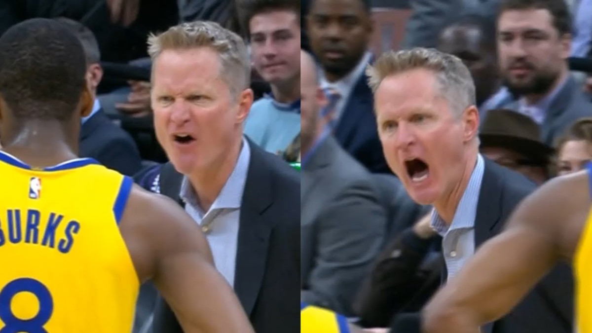 Inspiredlovers maxresdefault-22 Warriors Coach Steve Kerr slaps Stephen Curry after loss to Nuggets with... NBA Sports  Stephen Curry NBA World NBA News Golden State Warriors Coach Steve Kerr Golden State Warriors Denver Nuggets 