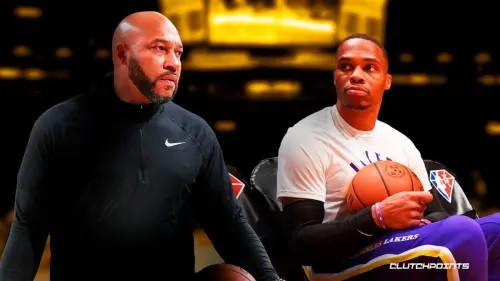 Inspiredlovers medium Massive Altercation Between Russell Westbrook and Lakers Coach Amid LeBron James’ Feat Confirms Doomsday for NBA World NBA Sports  Russell Westbrook NBA World NBA News Lebron James Lakers Coach Darvin Ham Lakers 