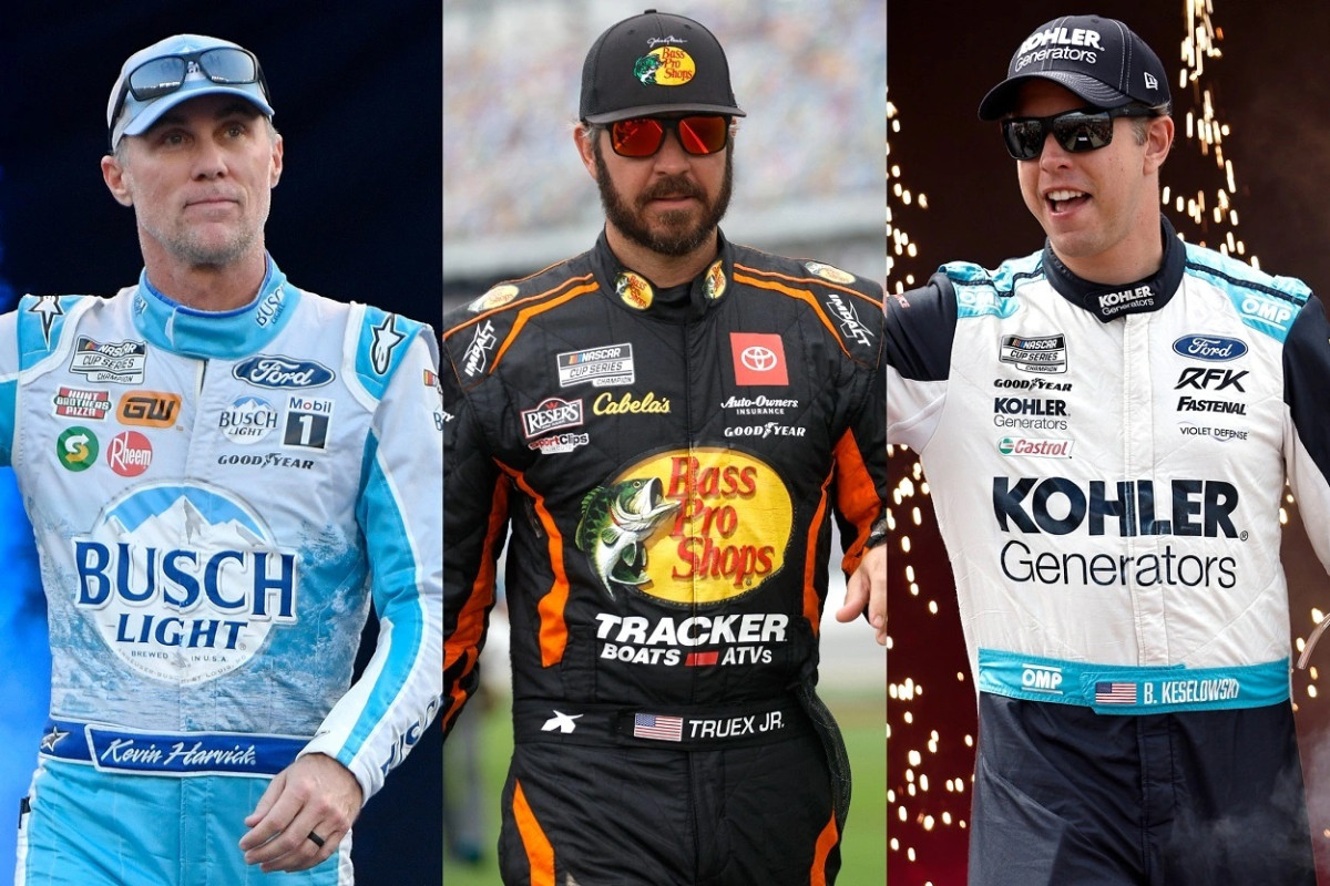 Inspiredlovers Kevin-Harvick-Martin-Truex-Jr.-Brad-Keselowski-NASCAR-Cup-Series In Respect to Martin Truex Jr, Jimmie Johnson and Kevin Harvick Oscar Winner Brendan Fraser Once Delivered Famous Line to Kick Off the... Boxing Sports  NASCAR News Martin Truex Jr. Kevin Harvick Jimmie Johnson 
