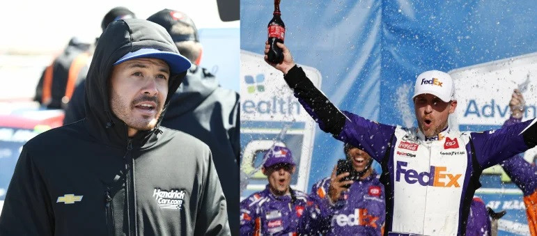 Inspiredlovers Denny-Hamlin-Neither-Accepts-Nor-Denies-His-Role-in-Controversial-Kyle-Larson Denny Hamlin Neither Accepts Nor Denies His Role in Controversial Kyle Larson Boxing Sports  NASCAR News Kyle Larson Denny Hamlin 