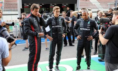 Inspiredlovers George-Russells-Lame-Horse-Insult-Takes-It-to-Whole-Another-Level-After-Lewis-Hamiltons-Disconnect-Jibe-at-Mercedes-400x240 "Formula 1 Feud Escalates: Lewis Hamilton and George Russell's Shocking Silent Showdown Leaves Fans Stunned!" Boxing Sports  Lewis Hamilton George Russell Formula 1 F1 News 