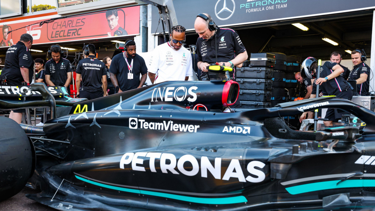 Inspiredlovers lewis-hamilton-and-mercedes-upgraded-w14 "Hamilton Drops Bombshell Prediction: Mercedes' Shocking 2024 Fate Revealed!" Boxing Sports  Lewis Hamilton George Russell F1 News 