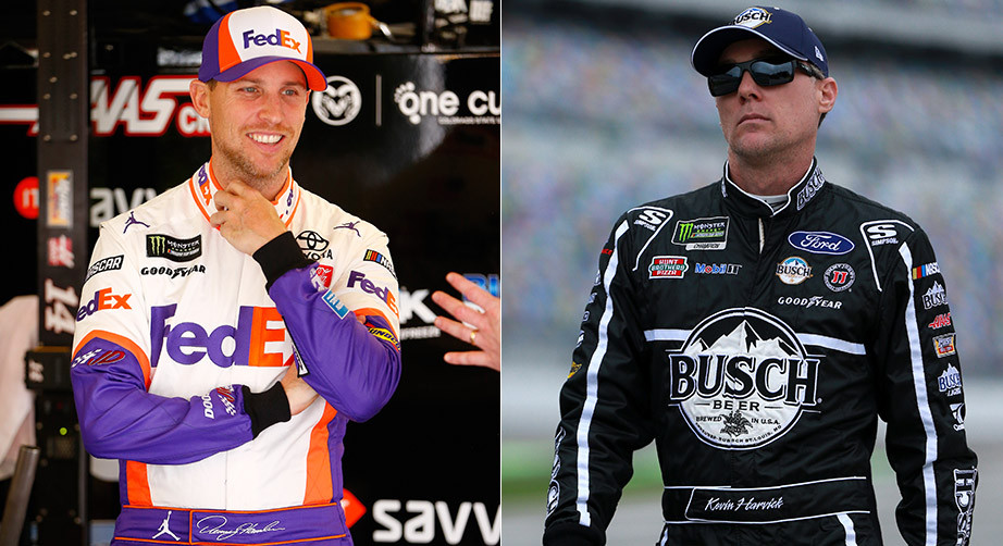 Inspiredlovers denny-hamlin-kevin-harvick-newsnow Denny Hamlin's Shocking Betrayal of Kevin Harvick Sparks Heated Debate Over Controversial Rule Change - Fans Show Displeasure!" Boxing Sports  NASCAR News Kevin Harvick Denny Hamlin 