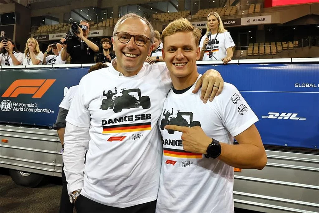 Inspiredlovers Mick-Schumacher-and-Stefano-Domenicali Williams rejected Toto Wolff’s offer to sign Mick Schumacher for 2024 Boxing Sports  Mick Schumacher F1 News 