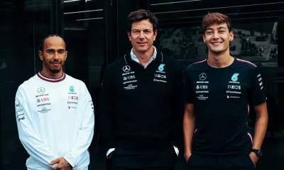 Inspiredlovers Toto-Wolff-with-drivers-Lewis-Hamilton-George-Russell-facebook-google-400x240 "Mercedes Unveils Ingenious Solution to Lewis Hamilton's 'Big' Problem, Eliciting a Sigh of Relief from Toto Wolff" Boxing Sports  Lewis Hamilton Formula 1 F1 News 