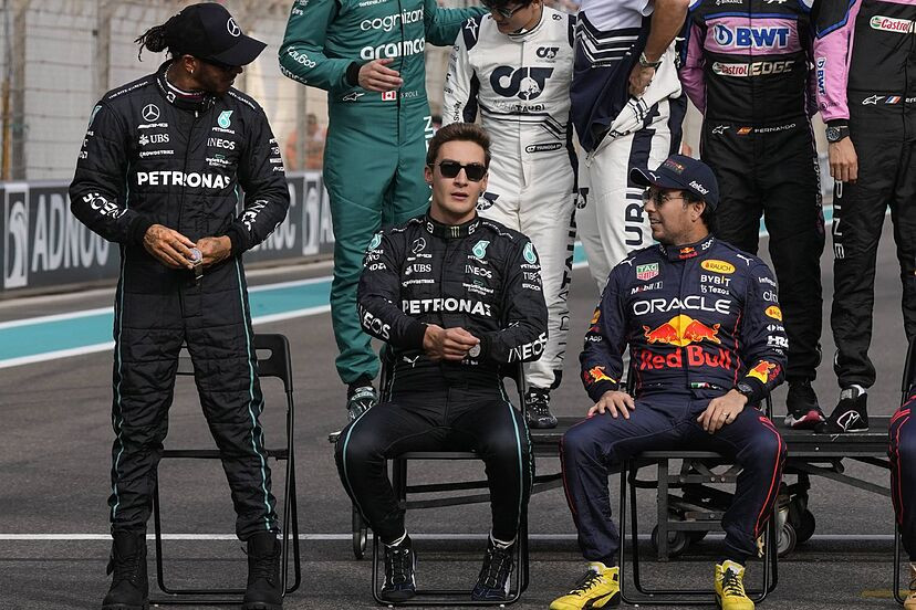 Inspiredlovers gtr "Mercedes Faces Critical Decision: George Russell's Fate Hangs in Balance as Sergio Perez Contemplates Retirement" Boxing Sports  Lewis Hamilton Formula 1 F1 News 