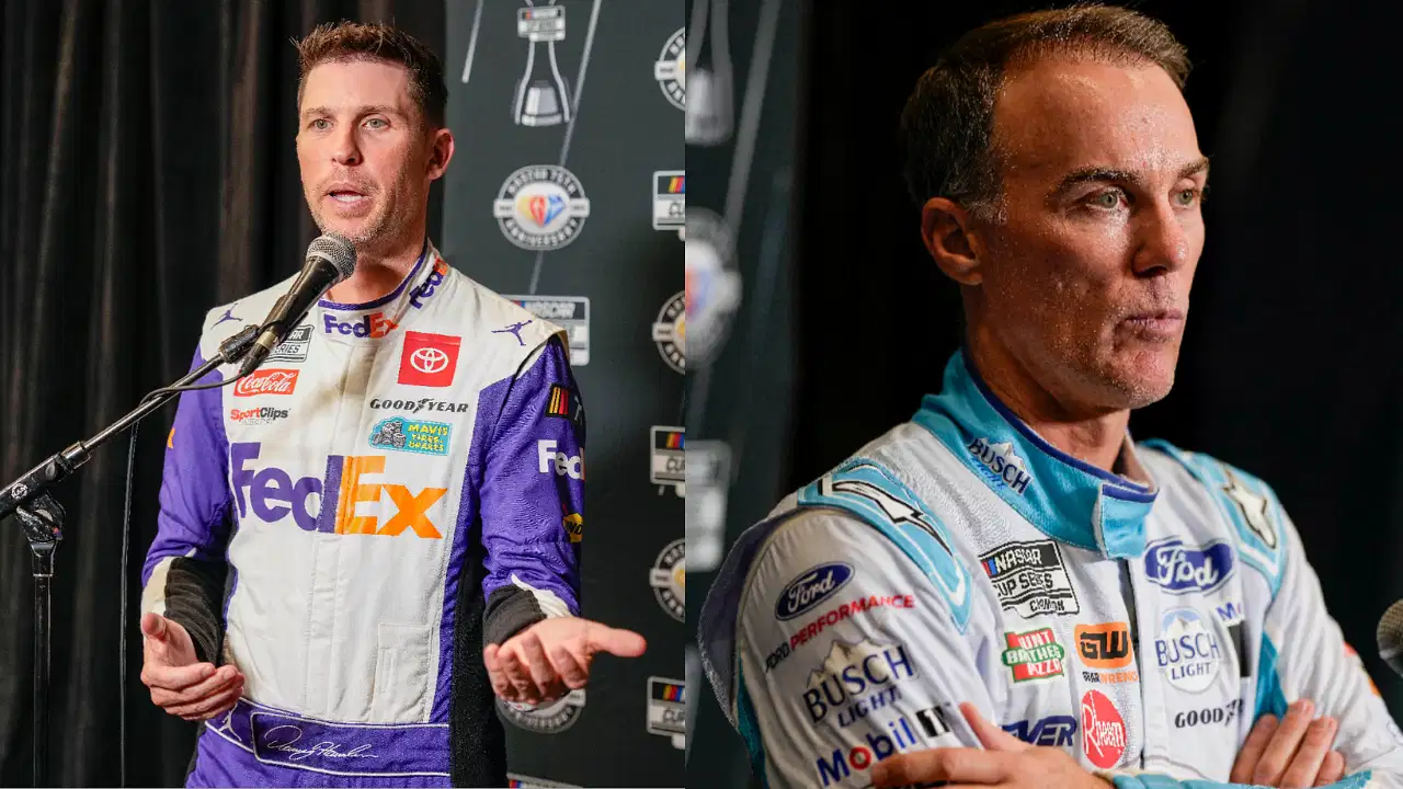 Inspiredlovers kevi "Denny Hamlin's Bold Endorsement: 'The Guy Is Just Amazing' - Why Kevin Harvick Is a Playoff Contender You Can't Ignore!" Boxing Sports  NASCAR News Kevin Harvick Denny Hamlin 