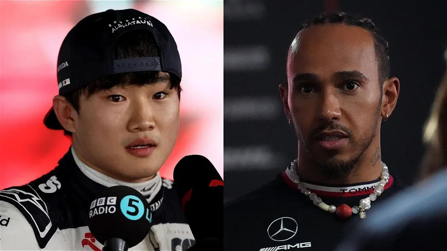 Inspiredlovers Yuki-Tsunoda-Lewis-Hamilton-brazil-gp Brazil GP Q1 Drama as Yuki Tsunoda Mysteriously Blames Lewis Hamilton For... Boxing Sports  Lewis Hamilton 