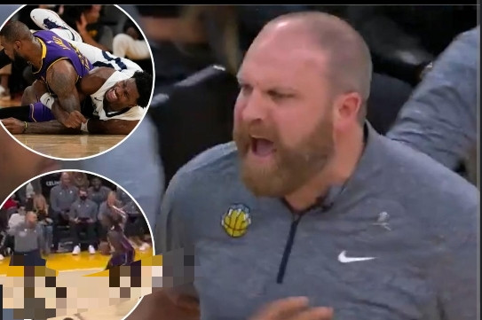 Inspiredlovers Screenshot_20240115-083934 Grizzlies coach Taylor Jenkins rushes court mid-play over LeBron James tussle that... Sports  NBA News Memphis Grizzlies Lebron James Lakers Ja Morant 