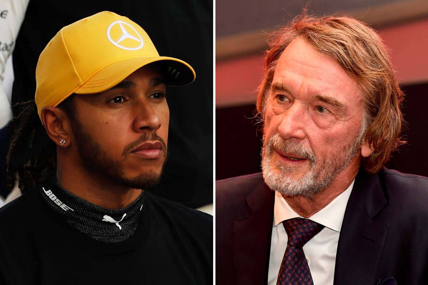 Inspiredlovers SPORT-PREVIEW-Lewis-Hamilton-and-Jim-Ratcliffe Lewis Hamilton is leaving Mercedes to Ferrari because of his partnership with new Man Utd co-owner Sir Jim Ratcliffe who also owns a third of Mercedes through INEOS. Sports  Lewis Hamilton 