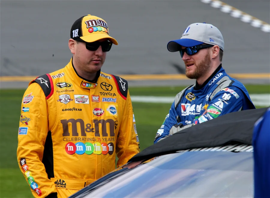 Inspiredlovers Dale-Earnhardt-Jr.-and-Kyle-Busch This is Bad Omen: Dale Earnhardt Jr Left Frustrated as NASCAR “F*cked Everything Up” on Kyle Busch’s Expense Sports  Dale Earnhardt Jr. 