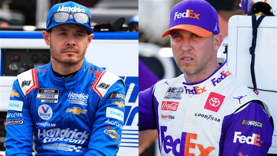 Inspiredlovers ethe Denny Hamlin Takes a Shot at Kyle Larson as the HMS Driver Brings Up Petty Issues Sports  Kyle Larson 