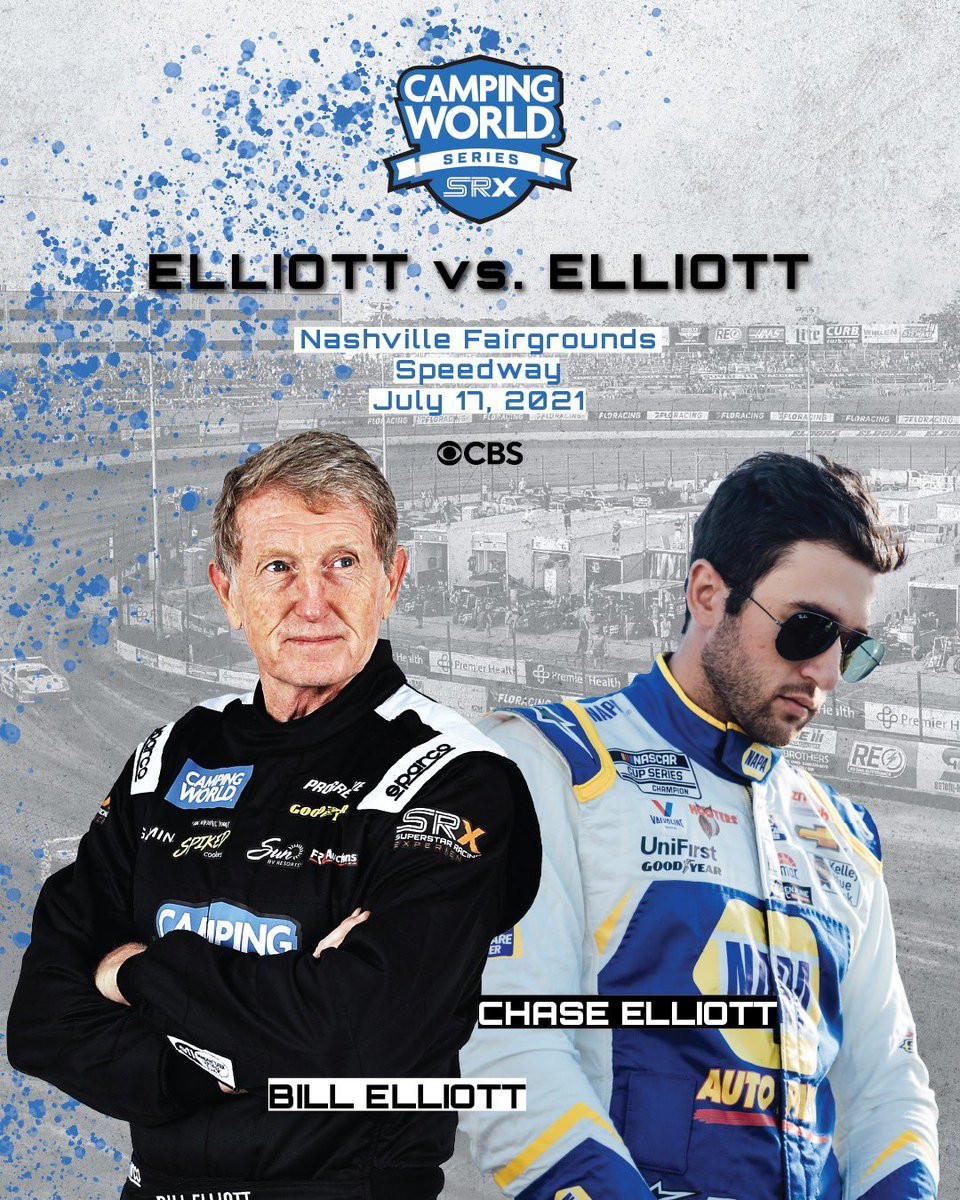 Inspiredlovers E5opK7FWUAA0MCo Father vs. Son: Bill Elliott and Chase Elliott compete in SRX Sports  