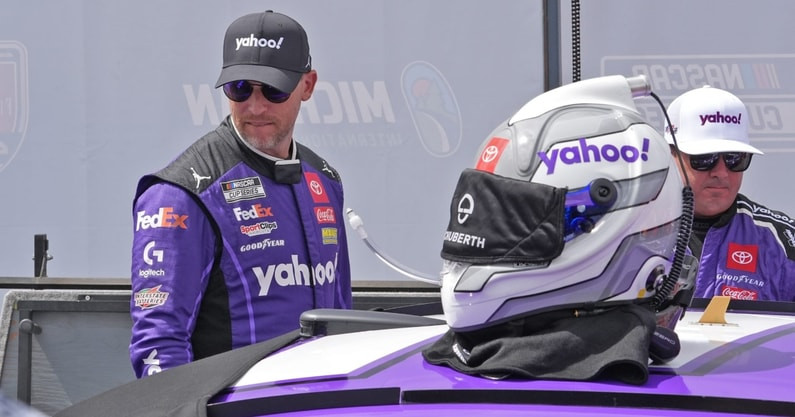 Inspiredlovers denny-hamlin-michigan Denny Hamlin Defies Financial Worries Amid Legal Battle Sports  